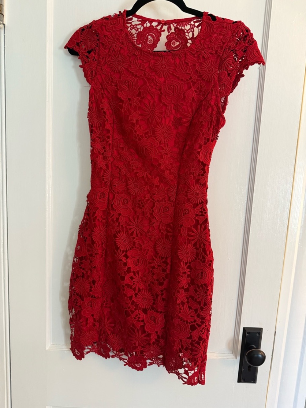 Lulu's Red Lace Mini Dress